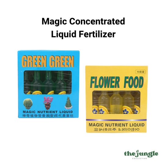 10-Pack Magic Concentrated Liquid Fertilizer | Green Green & Flower Food | Indoor/Outdoor | Growth Booster & Bloom Enhancer | Easy to Use
