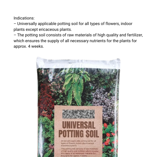 5L Universal Potting Soil | All-Purpose Growing Medium | Indoor & Outdoor | Nutrient-Rich for Healthy Growth | Beginner Friendly