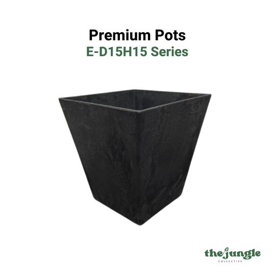 E-D15H15 Series Pots/Planters | Indoor/Outdoor | Minimalist Decor Compact Square Shape
