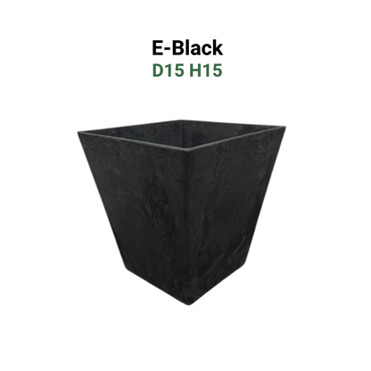 E-D15H15 Series Pots/Planters | Indoor/Outdoor | Minimalist Decor Compact Square Shape