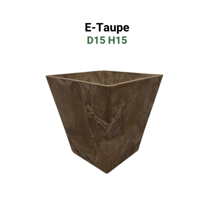 E-D15H15 Series Pots/Planters | Indoor/Outdoor | Minimalist Decor Compact Square Shape