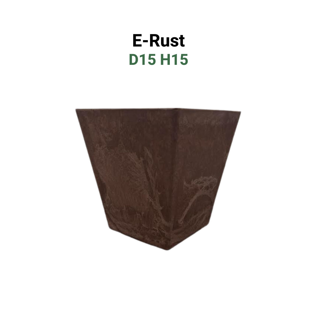 E-D15H15 Series Pots/Planters | Indoor/Outdoor | Minimalist Decor Compact Square Shape