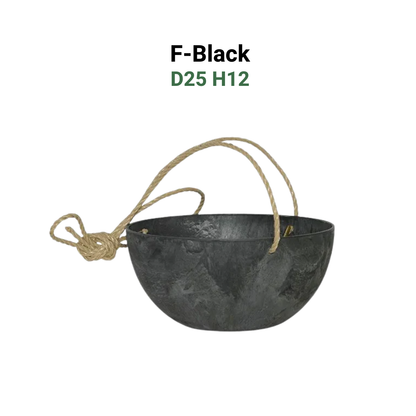 Marble-Pattern Hanging Planter (F-D25H12 Series) | Indoor & Outdoor | Lightweight Decor | Durable & Low Maintenance