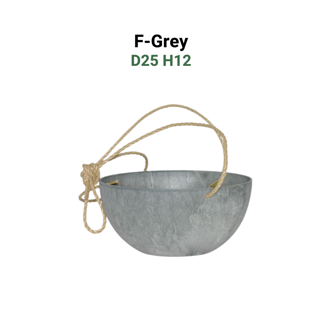 Marble-Pattern Hanging Planter (F-D25H12 Series) | Indoor & Outdoor | Lightweight Decor | Durable & Low Maintenance