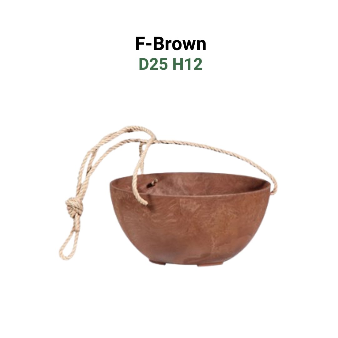 Marble-Pattern Hanging Planter (F-D25H12 Series) | Indoor & Outdoor | Lightweight Decor | Durable & Low Maintenance