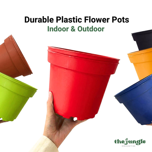 Premium 6-Color Gardening Pots | Durable Round Planters | Vibrant Multi-Pack Variety