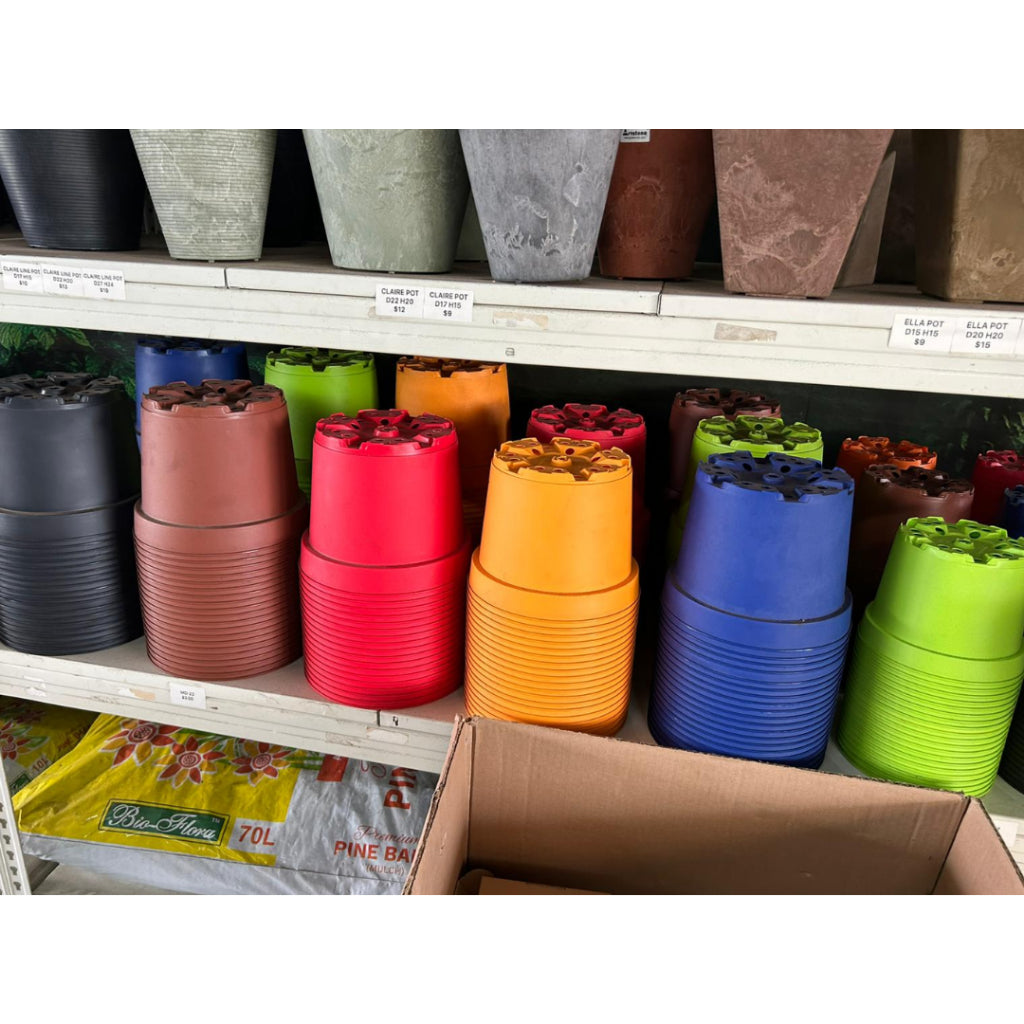 Premium 6-Color Gardening Pots | Durable Round Planters | Vibrant Multi-Pack Variety